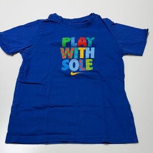 Nike Blue Kids' 'Play With Sole' Graphic Tee
